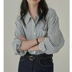 봄가을 긴팔 셔츠 줄무늬 셔츠 여성 블라우스