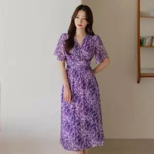 [시크라인] 페이토 쉬폰 랩 원피스