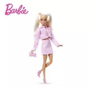 [10000P][BARBIE] 디럭스 스타일 핑크 데님 크롭 자켓 럭셔리 스트릿룩 한정판 바비인형