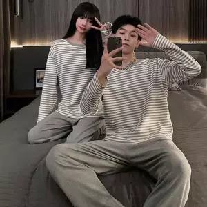 1컬러 후스토리 남녀공용 패턴 잠옷-WD6CEAE