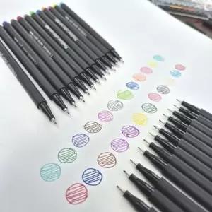 [룽스66]얇은 그림 컬러 마카펜 세트 0.4mm 24색