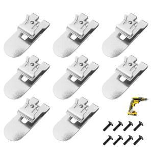 8PCS N435687 접착제 디스펜싱 방지 나사가 있는 벨트 후크 클립 - 디월트 DCF620B DCF622 건식 벽체 나사총용