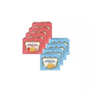 [기타] 크라운산도 크림 161g + 딸기 161g 4팩