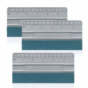 GOMAKE 비닐 랩 스퀴지 15.2CM(6인치) 스퀴지, 도구, 설치 극세사 측정 사인 눈금자 벽지 팩 필름 및 엣지 그래픽 제작 어플리케이터 3개 펠트