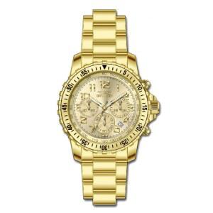 프로 다이버 남성 43mm 스테인리스 스틸 골드 다이얼 PC32 쿼츠