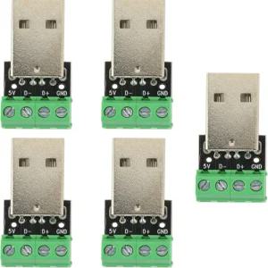 DIY USB 전원 공급/브레드보드 디자인을 위한 3.81mm 피치 단자 어댑터 커넥터 DIP가 장착된 5개의 2.0