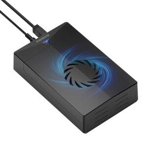FIDECO 3.5 또는 2.5인치 SATA HDD TO 드라이브 하드 외장 플레이 앤 UASP SSD용 전원 팬이 USB 어댑터가 지원, 어댑터, 냉각 12V 인클로저, 플러그 도구 있는 없음,