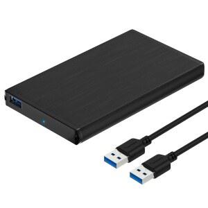 SABRENT [업그레이드 버전 지원 UASP] 울트라 ~ SATA 알루미늄 3.0 하드 2.5 인클로저 슬림 외장 USB (EC-UK30) [블랙] 인치 드라이브