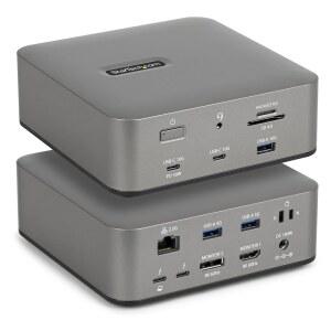 STARTECH 썬더볼트 5 도크, 듀얼 8K 휴대폰, USB4 140W 및 4K, 60HZ, 도킹 트리플 120GBPS 10GBPS 30W 60HZ 스테이션, - PD, 맥용 TB5 6K 최대 전송, 윈도우용 USB
