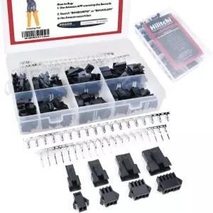 Hilitchi 520Pcs 2.5mm 피치 2 3 4 5 핀 남녀 플러그 하우징 및 헤더 크림프 단자 커넥터 키트 JST SM과
