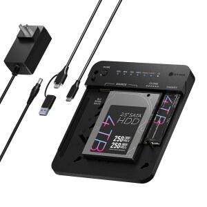 ICY BOX M.2 NVME 및 SATA /3.5인치 도구 스테이션 2.5인치 클론 컨버터, 하드 SSD 없음 도킹 /HDD 3.2 USB-C 오프라인 2(10GBPS) 복제, + GEN 스테이션, 리더기, 드라이브 HDD