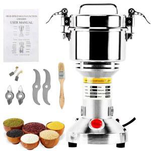 다스마린 500G 고속 전기 곡물 밀 그라인더 - 2500W 모터 50-300 메쉬 36000RPM의 상업용 스테인리스강 향신료 주방 허브 및 후추 분쇄에 이상적 (500G)