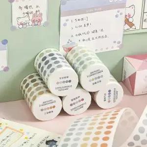모란디 도트 와시 테이프 원형 스티커 60mm*3m 스크랩북킹 DIY 데코 저널 다이어리 플래너 마스킹