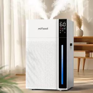 미파솔 대형 객실 가정용 5.3Gal/20L 1500평방피트 침실용 쿨 미스트 실내 식물 사무실용 온 하우스 화이트