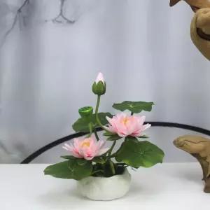 화분 법당 장식품 연잎 수련 진짜같은 연자육 조화