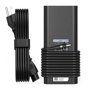 QIOUZW 130W 4.5MM 원형 팁 AC 어댑터 노트북 충전기 DELL XPS 15 7590 9530 9550 9560 9570 OPTIPLEX 3050 7010 7020 7050 5060 5450 9020 INSPIRON PRECISION 5510 5520 5530 5540 전원 코드 지원
