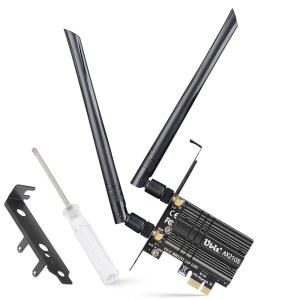 인텔(6GHZ & 5GHZ 2.4GHZ)용 UBIT WIFI 카드 6E 5400MBPS PCIE 카드 BT 5.3 OFDMA 포함 네트워크 초저지연 WINDOWS 10/11(64비트) 지원