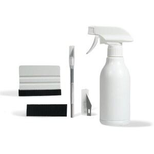 Kpdnjro 5피스 창문 틴트 키트, 펠트 스크레이퍼 및 추가 펠트, 조각 나이프 및 5개의 추가 블레이드, 300ml 병 포함 유리 컬러링 필름, 프라이버시 필름, 벽지 적용