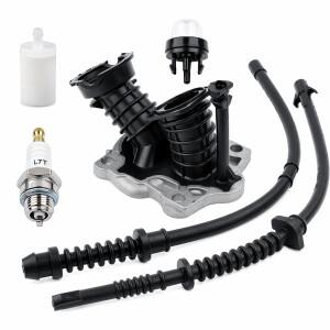 흡기 매니폴드 파이프 연료 필터 리턴 라인 키트 Husqvarna 445 전기톱용 스파크 플러그는 544082301 54412