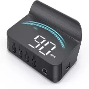 Liiiyuan M 헤드업 디스플레이 윈드실드 프로젝터 OBD2/GPS 속도계 MPH 속도 포함 35인치 CAR HUD 과속