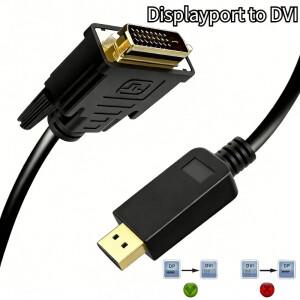 1080P HD DP-DVI 어댑터 디스플레이포트 포트-DVI 케이블 컨버터 남성-여성 모니터 프로젝터
