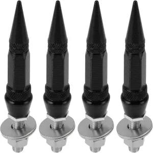 파르투토 유니버설 모터사이클 M6 번호판 나사 커버 82mm 방지 프레임 볼트 키트 알루미늄 합금 블랙 4개