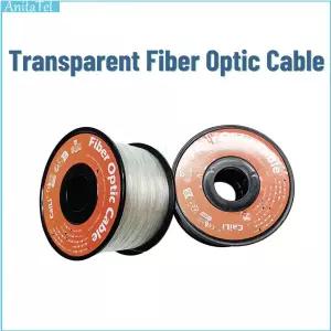1pcs 500M 광섬유 드롭 투명 케이블 FTTH G657A2 0.9Mm 직경 PVC 보이지 않는 실내 SM 감지 불가능