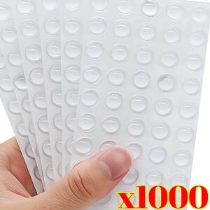 1000/100x 투명 도어 스톱 자체 접착 고무 댐퍼 버퍼 캐비닛 범퍼 실리콘 도트 쿠션 가구 보호 패드