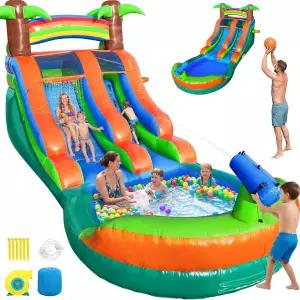 FBSPORT 2FT 상업용 풍선 워터 실드 00 PVC 헤비 듀티 바운스 하우스 파크 슬라이드 대형 풀 뒷마당 파티용