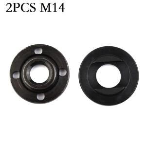 2x M14 스레드 앵글 그라인더 내부 외부 플랜지 너트 세트 샌더용 금속 압력판
