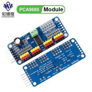 라즈베리 파이호환용 16채널 PWM 서보 드라이브 보드 로봇 컨트롤러 IIC 인터페이스 모듈 PCA9685