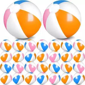 호노슨 30팩 20인치 비치볼 풍선 수영장 게임 장난감 여름 수영 파티 생일 용품(핑크 오렌지 블루