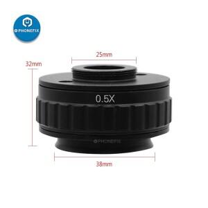 CTV 초점 조절식 C 마운트 링 어댑터  삼안 스테레오 현미경 카메라 액세서리  M38 38mm 포트 포함  0.35X
