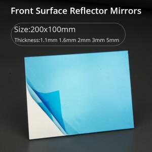 200x100mm 광학 전면 반사경 DIY 프로젝터 거울  반사율 두께 1.1mm 2mm 3mm 5mm 1 개