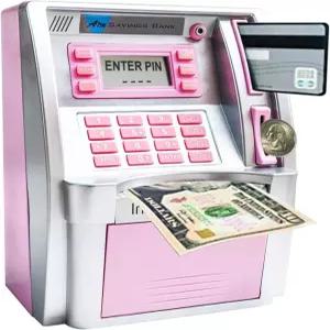 2025년 업그레이드된 ATM 저축은행 남자용 미니 돼지 저금통 기계 비밀번호 로그인 코인 인식 잔액 계산기