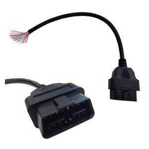 LAINLOY 16핀 J1962 OBD OBD-II 수 커넥터, 플러그 와이어 열기, 30cm /12 DIY Mobley USB 어댑터, OBD 진단 연장 교체 케이블 OBDII 피그테일 차량 DIY용