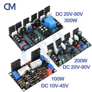 업그레이드 버전 모노 300W/200W/100W 튜브 20V-90V/10V-45V HIFI 고출력 오디오 앰프 보드 + 스피커 보호