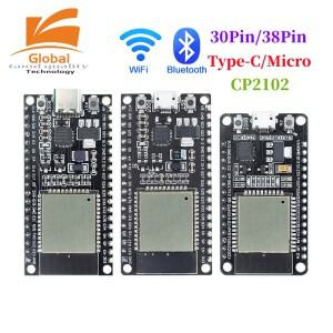 1피스 CP2102 ESP32 개발 보드 30핀/38핀 마이크로/타입-C USB WiFi+블루투스 초저전력 소비 듀얼 코어 CPU