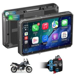 WonVon 오토바이 카플레이 BMW F 750 800 850 900 GS, R 1200 1250 1300 GS RS 5인치 IPS GPS 네비게이션 무선 카플레이 안드로이드 자동, 블루투스 오디오 IP69 방수 음악 공유