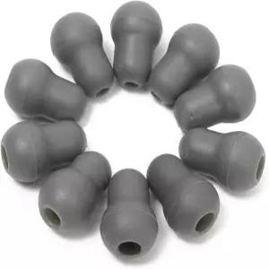 패스트로히 10Pcs 실리콘 소프트 이어플러그 이어팁 리유저블 그레이용 이어피스