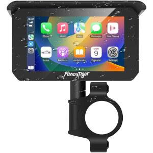 무선 iOS / Android 자동 GPS 내비게이션이 탑재된 FancyTiger 5인치 휴대용 모터사이클 카플레이 터치 스크린, IP67 방수 HD 디스플레이, , Bluetooth, 음악, Voice Control, Google 어시스턴트 지원