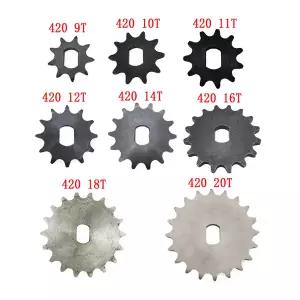 내부 구멍 17 x 12mm 420 스프로킷 9T10T11T12T14T16T18T20T BM1418ZXF MY1020Z 감속 모터