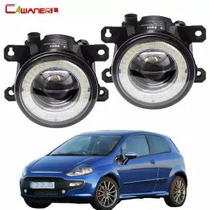 자동차 왼쪽 오른쪽 LED 안개등 엔젤 아이 주행등 DRL 30W 8000LM 12V Fiat Punto Evo 2009-2012 용 2 개
