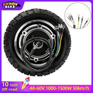 듀얼 드라이브 접이식 스쿠터 DIY 용 10 인치 48v60v 1000W 1200w 전기 자전거 전동 엔진 휠
