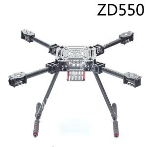 순수 탄소 섬유 접이식 FPV 쿼드콥터 프레임 키트  하이 랜딩 기어 스키드 포함  ZD550  550mm  ZD680  680