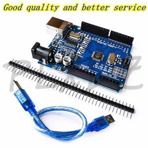 UNO R3 개발 보드 Arduino호환 마이크로컨트롤러 ATmega328P-AU CH340 드라이브(케이블 포함) TYEP-C 인터