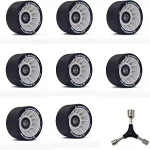 B 브크프리 59x38mm 8피스 90A 베어링 및 장착 도구 포함 롤러 스케이트 휠 내구성이 뛰어난 내마모성 우물