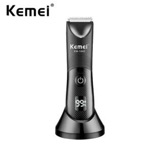 Kemei 헤어 트리머 개인 영역 리무버 전기 면도기 IPX7 방수 LED 디스플레이 비키니 KM-1840