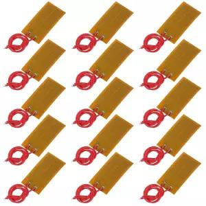 XIITIA 15pcs 25mm x 필름 히터 플레이트 접착 패드 PI 발열체 12V 7W 스트립 폴리이미드