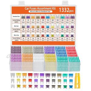 1332Pcs 자동차 퓨즈 모음 키트, 680Pcs 30A 25A